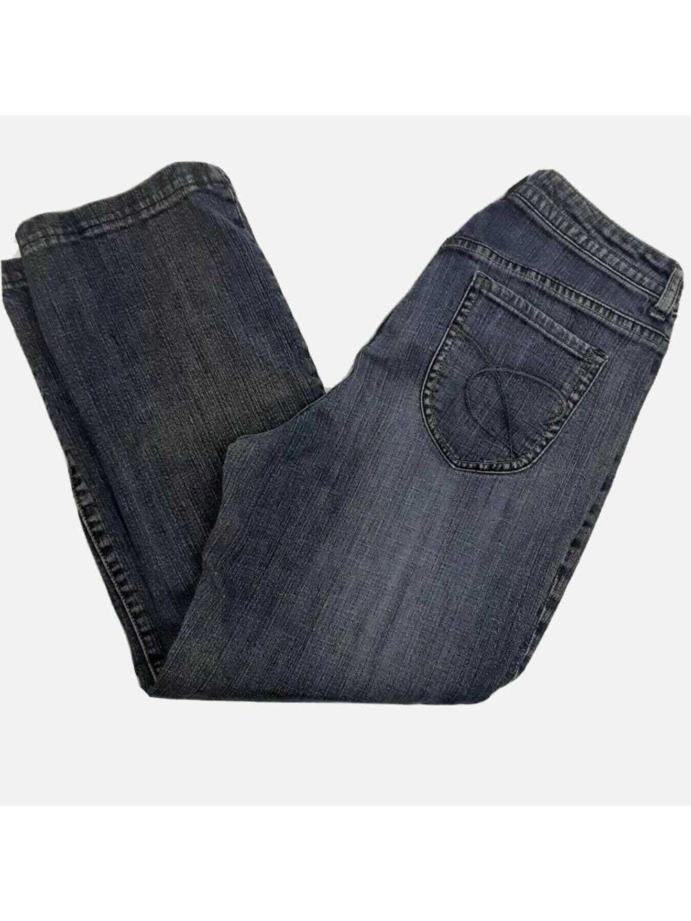 Chicos Platinum Marquis Jeans Size 1 Short Womens Medium Blue Mid Rise